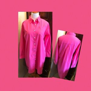 Bright Pink Shirt Dress